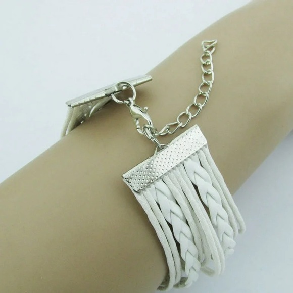 INFINITY LOVE HEART EIFFLE TOWER FRIENDSHIP LEATHER CHARM BRACELET - Picture 2 of 5